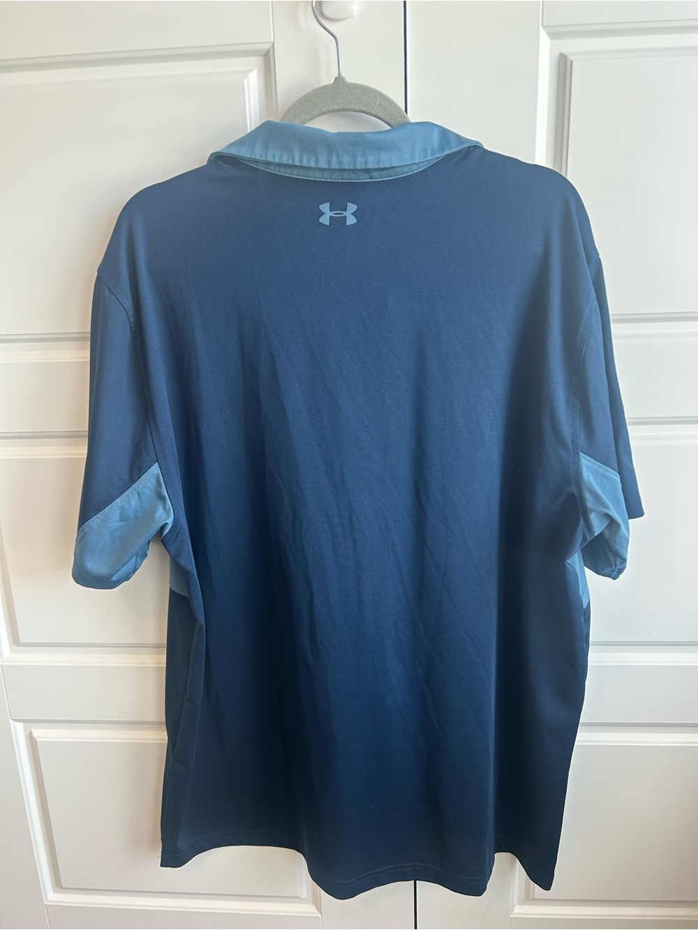 XXL Under Armour Men's Navy and Light Blue Performance Polo - Picture 4 of 5